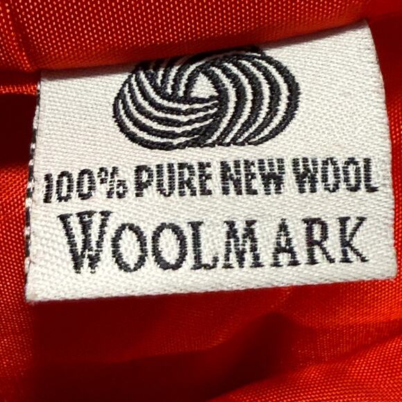 Vintage 90s Pendleton Red Virgin Wool Blazer Women’s 16 Crest Buttons - Picture 9 of 12